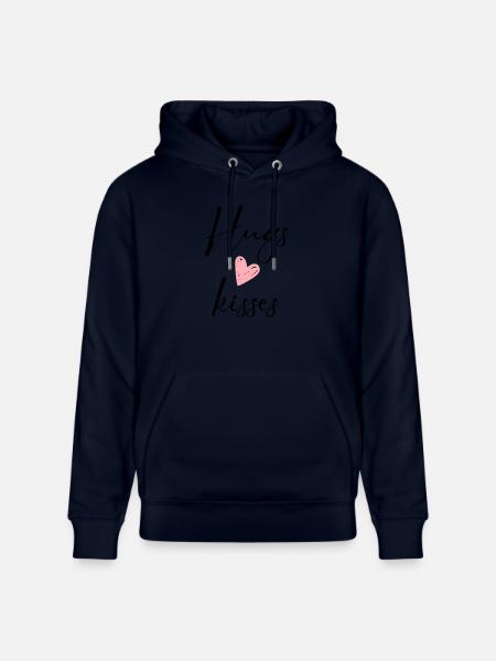 hugs & kisses - Stanley/Stella CRUISER Unisex Organic Hoodie - navy