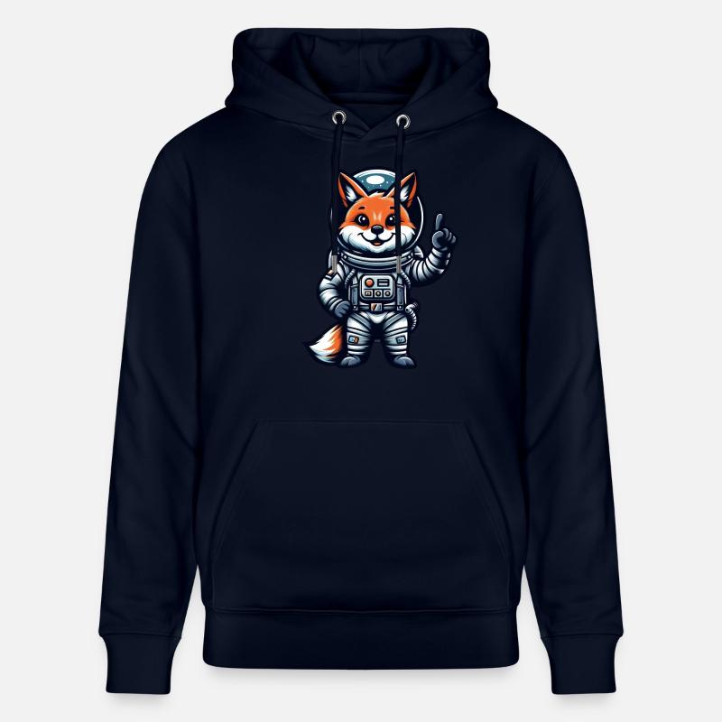 Astronaute Fox Espace Cosmonaute Univers - Sweat à capuche bio CRUISER Stanley/Stella Unisexe - marine