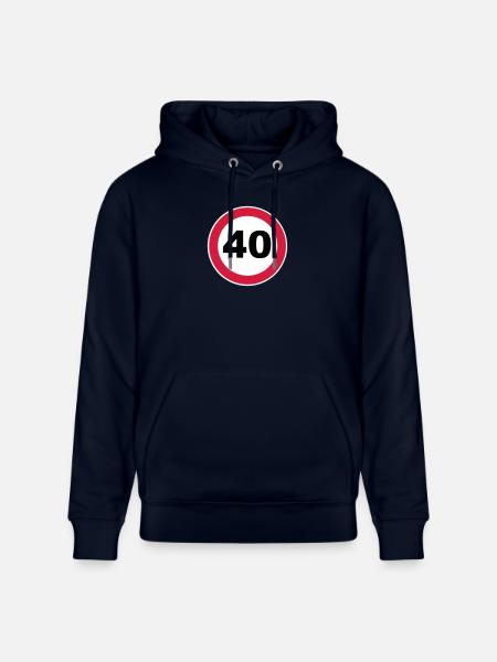 40th birthday - Stanley/Stella CRUISER Unisex Organic Hoodie - navy