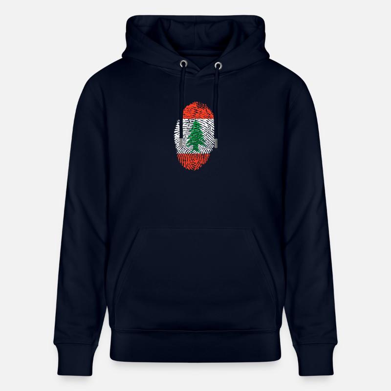 empreintes digitales j'aime LIBANON - Sweat à capuche bio CRUISER Stanley/Stella Unisexe - marine