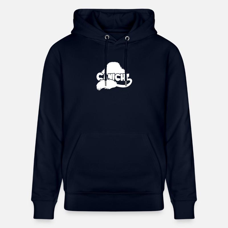 Silhouette Caniche - Blanc - Sweat à capuche bio CRUISER Stanley/Stella Unisexe - marine