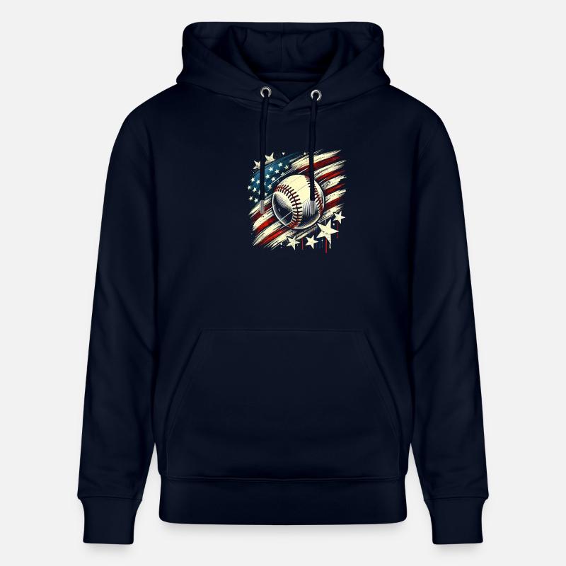 Baseball USA Conception grunge - Sweat à capuche bio CRUISER Stanley/Stella Unisexe - marine