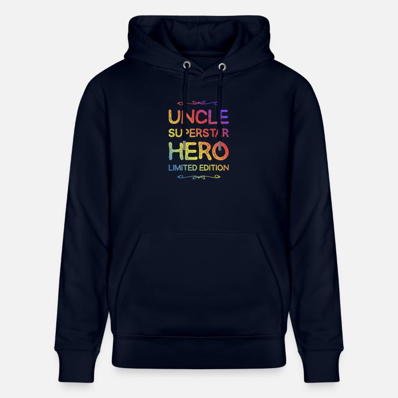 Bester Onkel Held Spruch - Stanley/Stella Unisex Bio-Hoodie CRUISER  - Navy