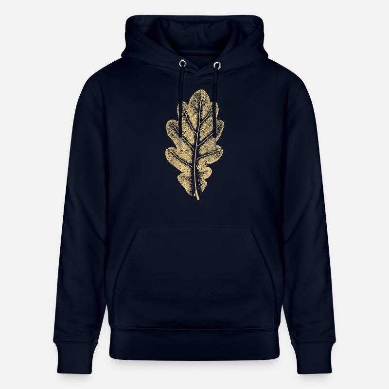 Eichenblatt - Khaki- Blatt/ Eiche/ Baum - Stanley/Stella Unisex Bio-Hoodie CRUISER  - Navy
