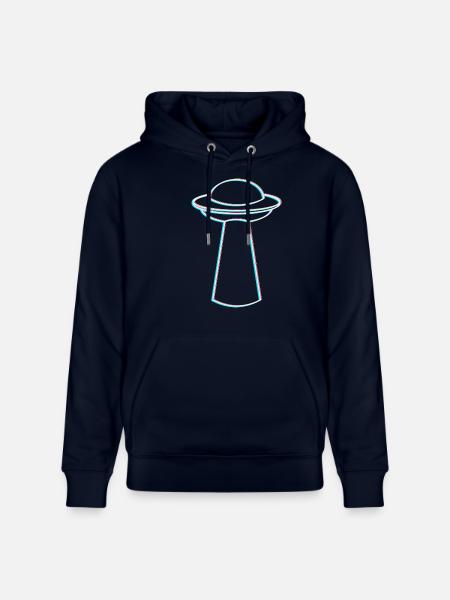 UFO Glitch – Rave & Techno Vibes - Stanley/Stella CRUISER Unisex Organic Hoodie - navy