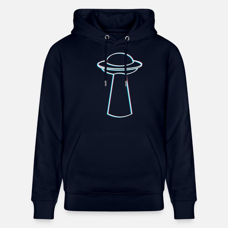UFO Glitch – Rave & Techno Vibes - Stanley/Stella Unisex Bio-Hoodie CRUISER  - Navy