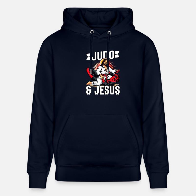 Le judo et Jésus - Sweat à capuche bio CRUISER Stanley/Stella Unisexe - marine