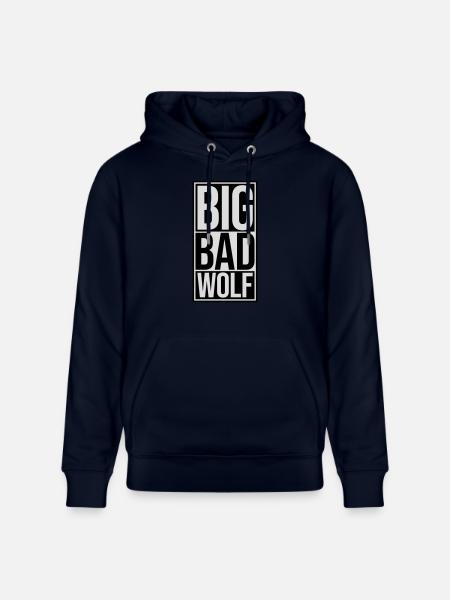 big bad wolf quote - Stanley/Stella CRUISER Unisex Organic Hoodie - navy