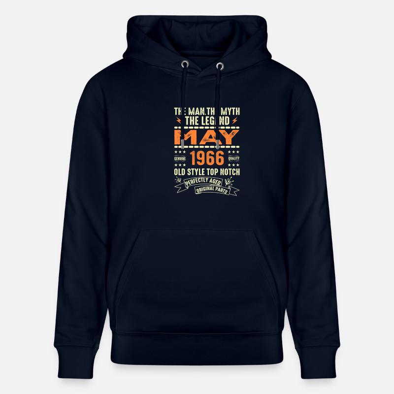 Birthday May 1966 - May 1966 - Stanley/Stella CRUISER Unisex Organic Hoodie - navy