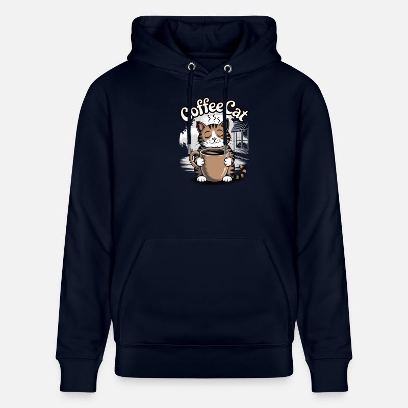 Chat de café - Sweat à capuche bio CRUISER Stanley/Stella Unisexe - marine