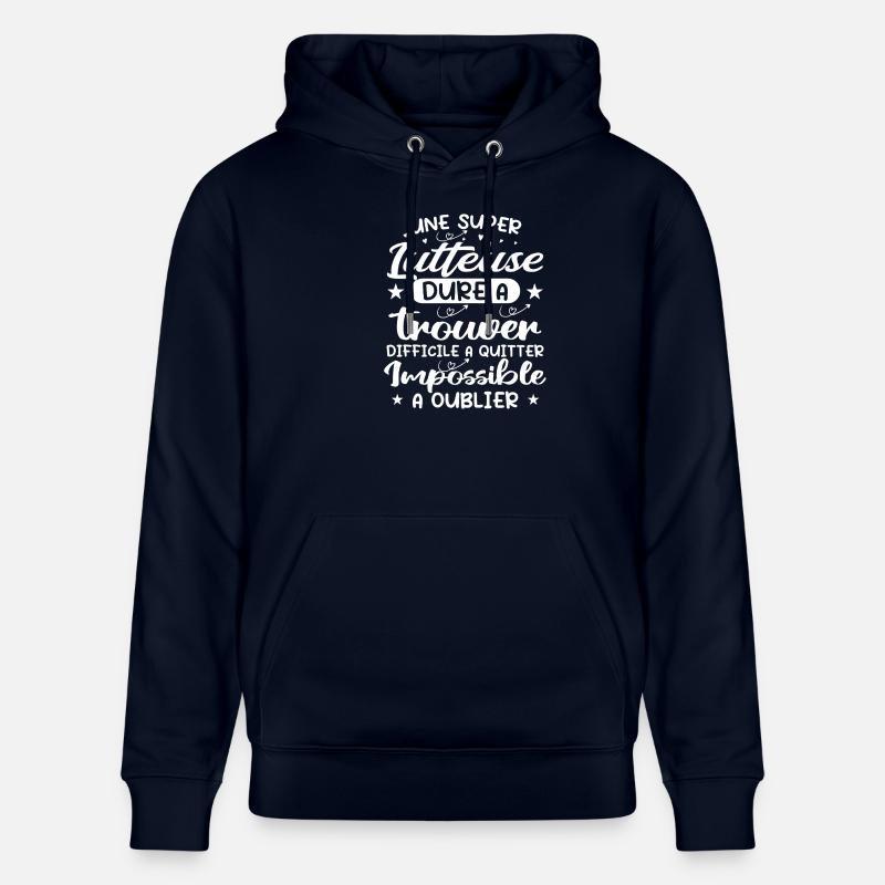 Une Super Lutteuse - Cadeau lutteuse - Sweat à capuche bio CRUISER Stanley/Stella Unisexe - marine