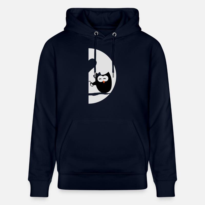 Hiboux gauche - Saint Valentin - Sweat à capuche bio CRUISER Stanley/Stella Unisexe - marine