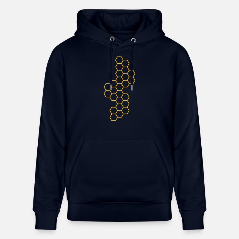 kontur version honig waben muster - Stanley/Stella Unisex Bio-Hoodie CRUISER - Navy