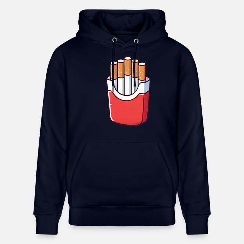 Frites de Doom Cigarette Illustration - Sweat à capuche bio CRUISER Stanley/Stella Unisexe - marine