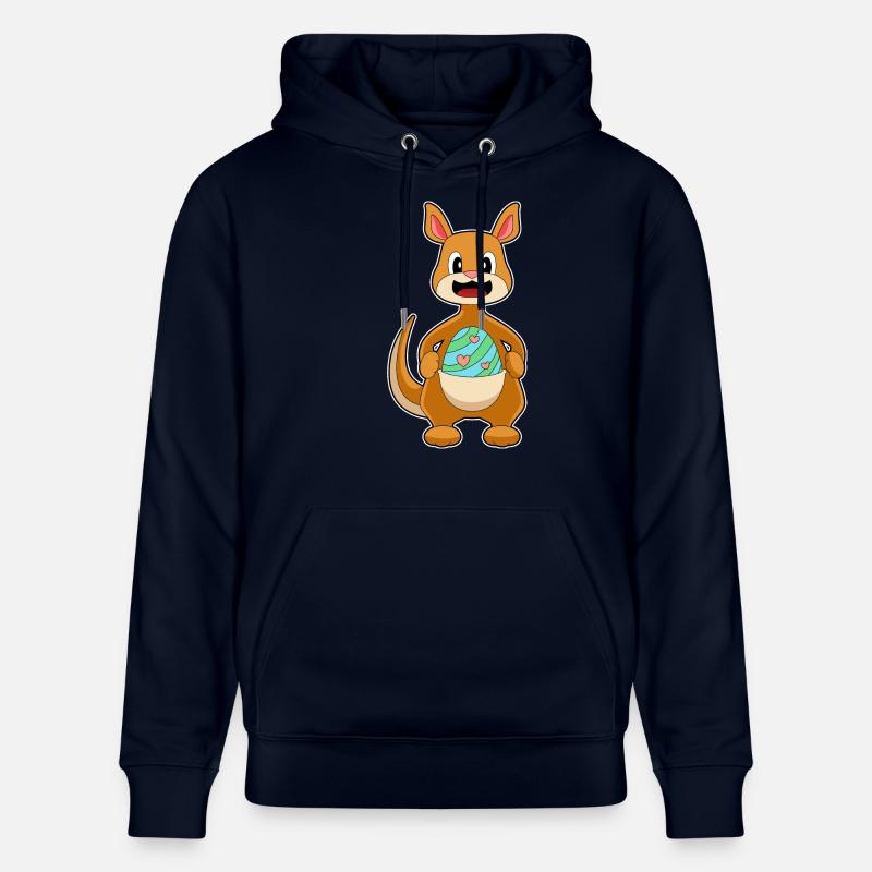 Kangaroo Easter Easter Egg - Stanley/Stella CRUISER Unisex Organic Hoodie - navy