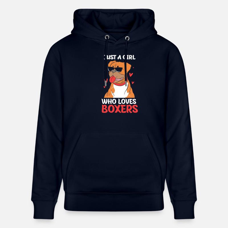 Chien Boxer - Sweat à capuche bio CRUISER Stanley/Stella Unisexe - marine