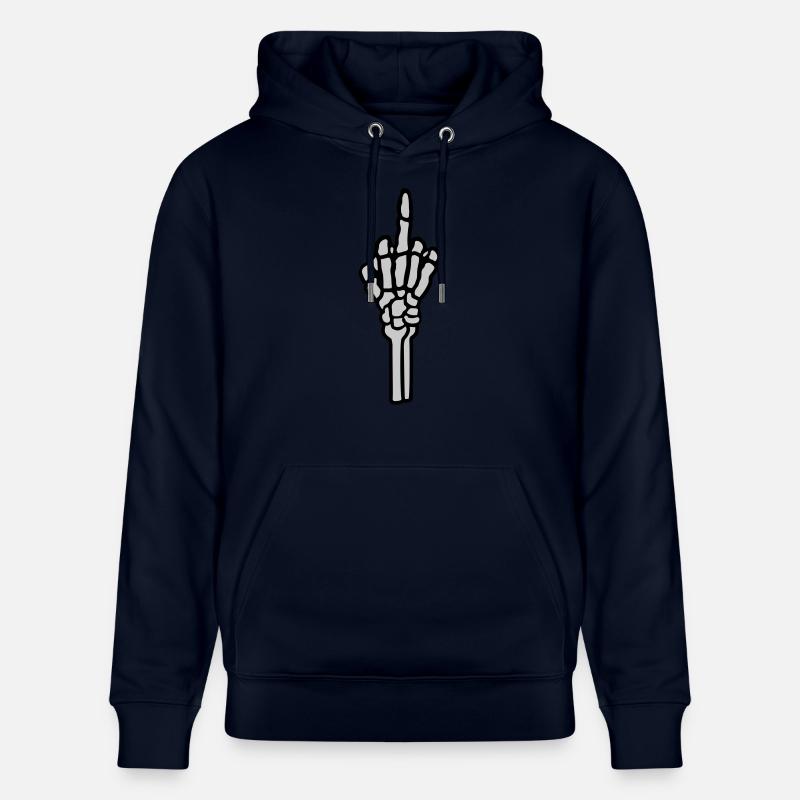 Baiser votre geste du majeur - Sweat à capuche bio CRUISER Stanley/Stella Unisexe - marine