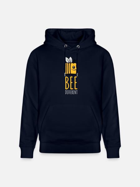 bee different Spruch Quote - Stanley/Stella CRUISER Unisex Organic Hoodie - navy