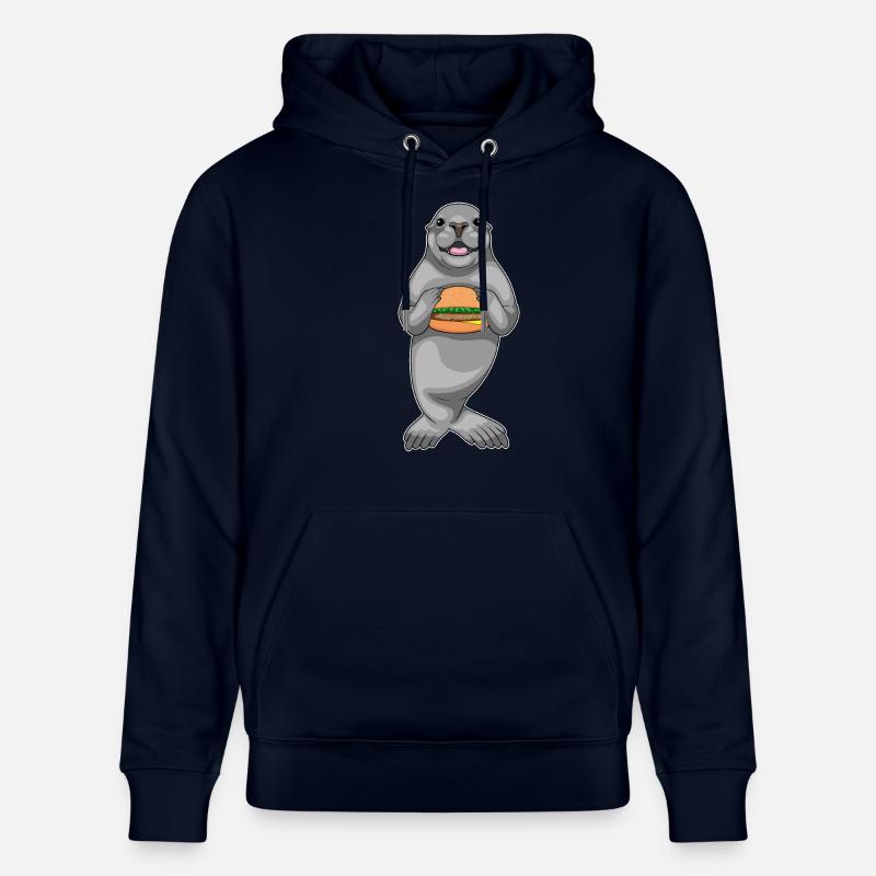 Hamburger au phoque - Sweat à capuche bio CRUISER Stanley/Stella Unisexe - marine