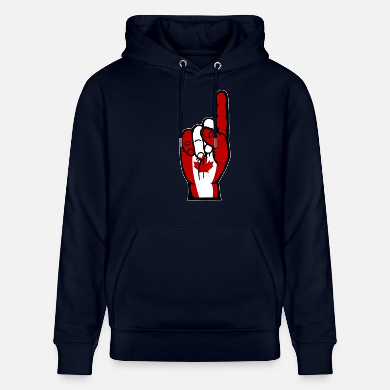 Drapeau du Canada numéro 1 - Sweat à capuche bio CRUISER Stanley/Stella Unisexe - marine