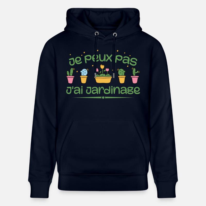Je Peux Pas J'ai Jardinage - Sweat à capuche bio CRUISER Stanley/Stella Unisexe - marine