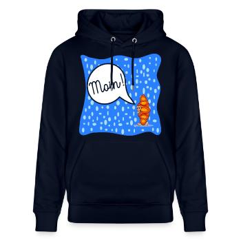 FRANZBRÖTCHEN KOSTÜM HAMBURG MOIN - Stanley/Stella Unisex Bio-Hoodie CRUISER  - Navy - Vorne - Alina (178cm) & Michal (187cm)