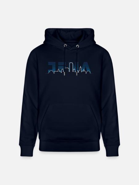 Jena Silhouette Skyline - Stanley/Stella CRUISER Unisex Organic Hoodie - navy