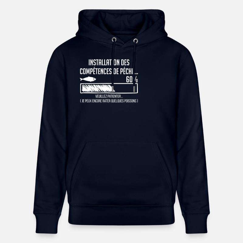 Pêche Humour Barre Progression 60% - Sweat à capuche bio CRUISER Stanley/Stella Unisexe - marine