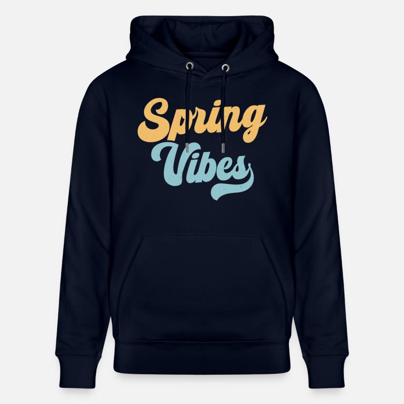 Vibrations printanières - Sweat à capuche bio CRUISER Stanley/Stella Unisexe - marine