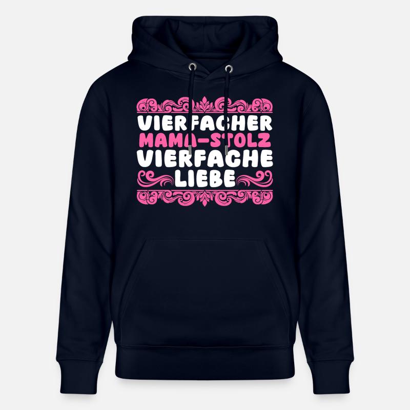 Maman de 4 enfants - Sweat à capuche bio CRUISER Stanley/Stella Unisexe - marine