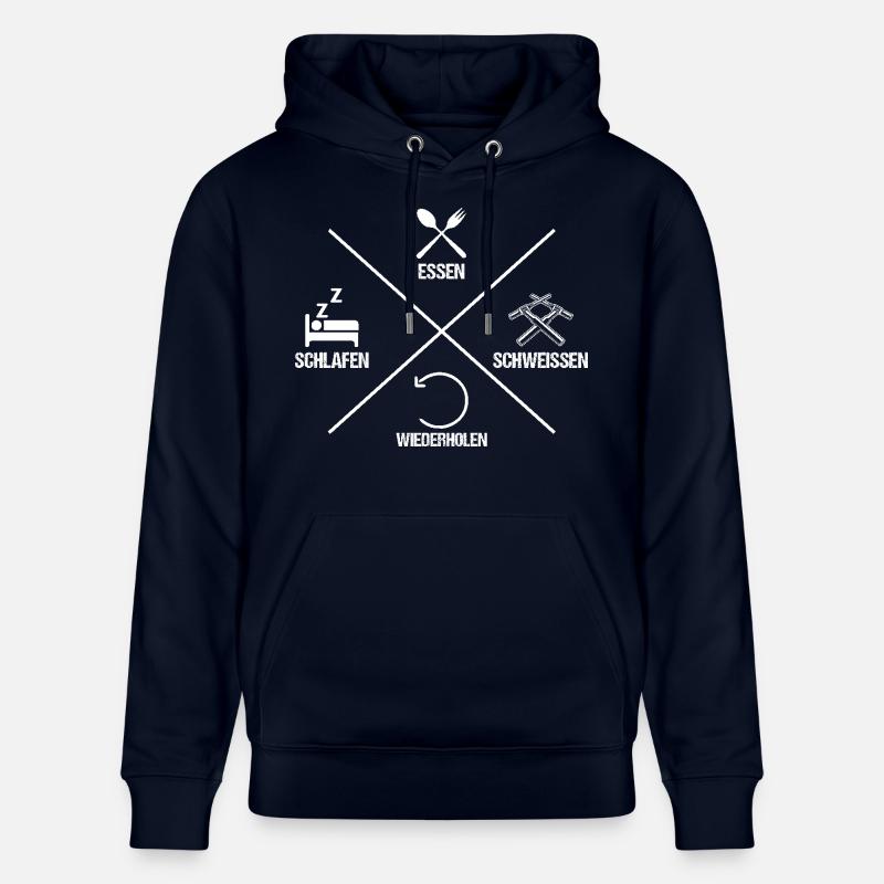 Soudage Soudeurs Soudeurs - Sweat à capuche bio CRUISER Stanley/Stella Unisexe - marine
