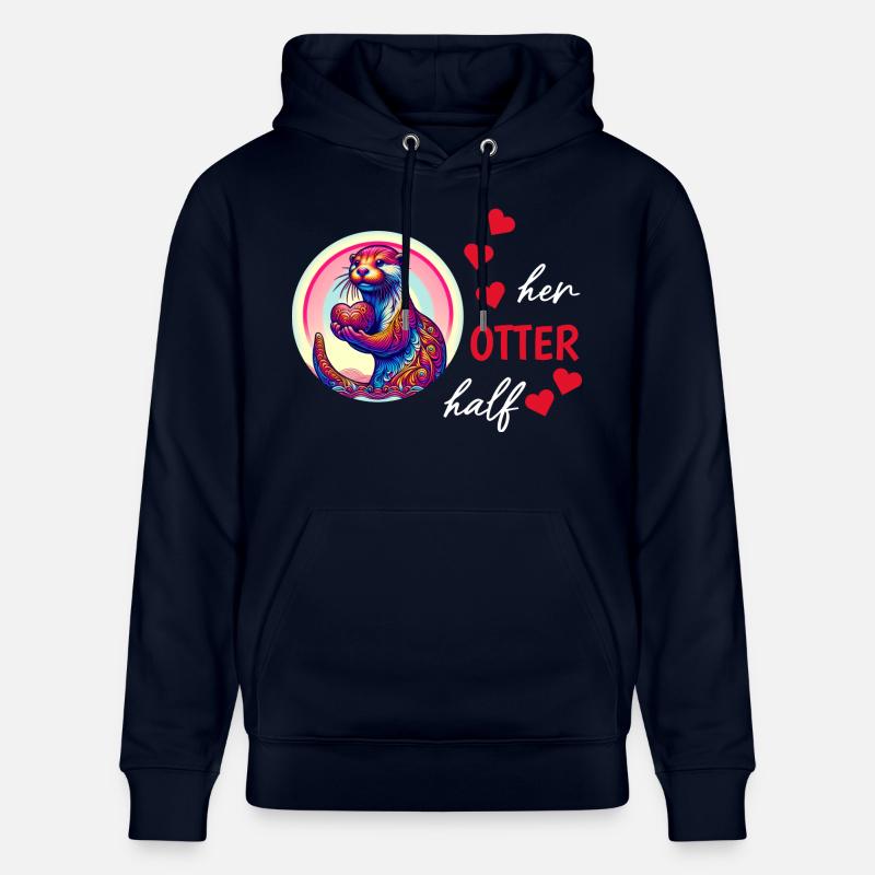 Loutre demi-amour cadeau - Sweat à capuche bio CRUISER Stanley/Stella Unisexe - marine