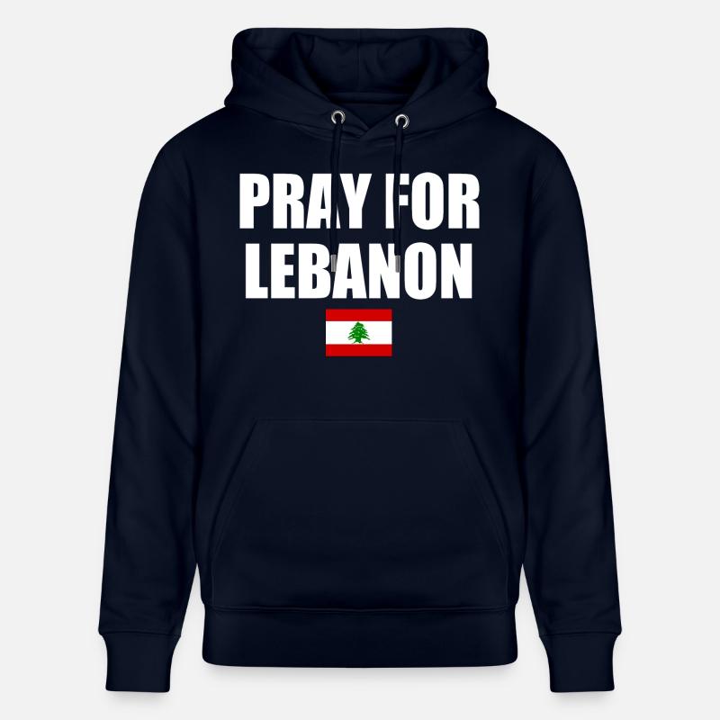 Pray for lebanon - Sweat à capuche bio CRUISER Stanley/Stella Unisexe - marine
