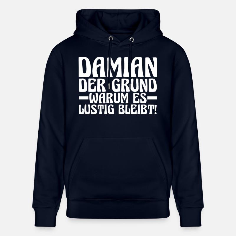 Prénom Damian - Sweat à capuche bio CRUISER Stanley/Stella Unisexe - marine