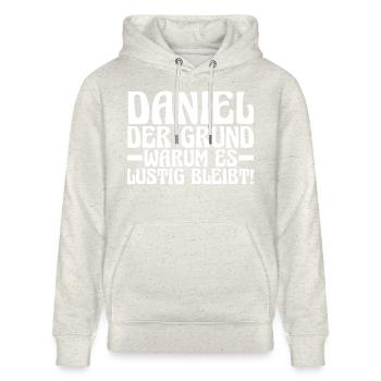 First name Daniel - Stanley/Stella CRUISER Unisex Organic Hoodie - heather oatmeal - Front - Alina (178cm) & Michal (187cm)