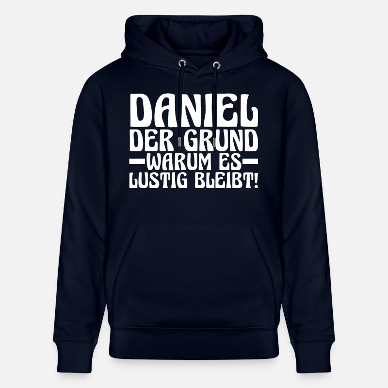 Prénom Daniel - Sweat à capuche bio CRUISER Stanley/Stella Unisexe - marine