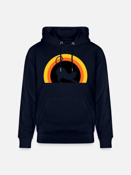 Cat > Vector Graphic ! Cat - Stanley/Stella CRUISER Unisex Organic Hoodie - navy