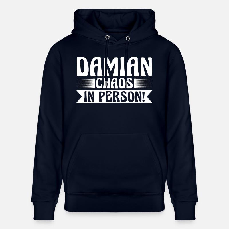 Prénom Damian - Sweat à capuche bio CRUISER Stanley/Stella Unisexe - marine