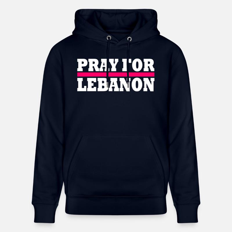 Pray for lebanon - Sweat à capuche bio CRUISER Stanley/Stella Unisexe - marine