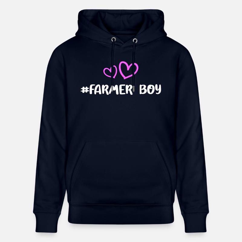 Fermier Garçon Coeur Amour - Sweat à capuche bio CRUISER Stanley/Stella Unisexe - marine
