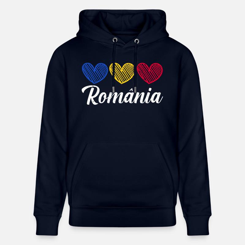 Roumains Roumanie - Sweat à capuche bio CRUISER Stanley/Stella Unisexe - marine