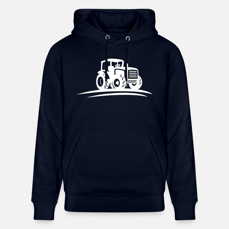 Icône du tracteur - Sweat à capuche bio CRUISER Stanley/Stella Unisexe - marine