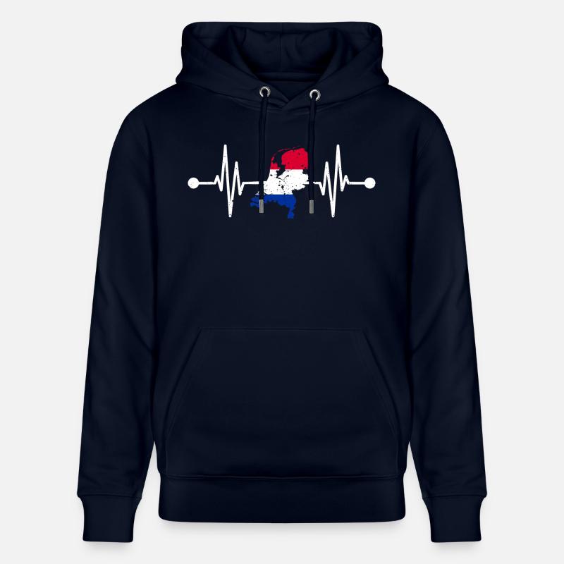 Pays-Bas Pays-Bas Heartbeat Pays-Bas - Sweat à capuche bio CRUISER Stanley/Stella Unisexe - marine