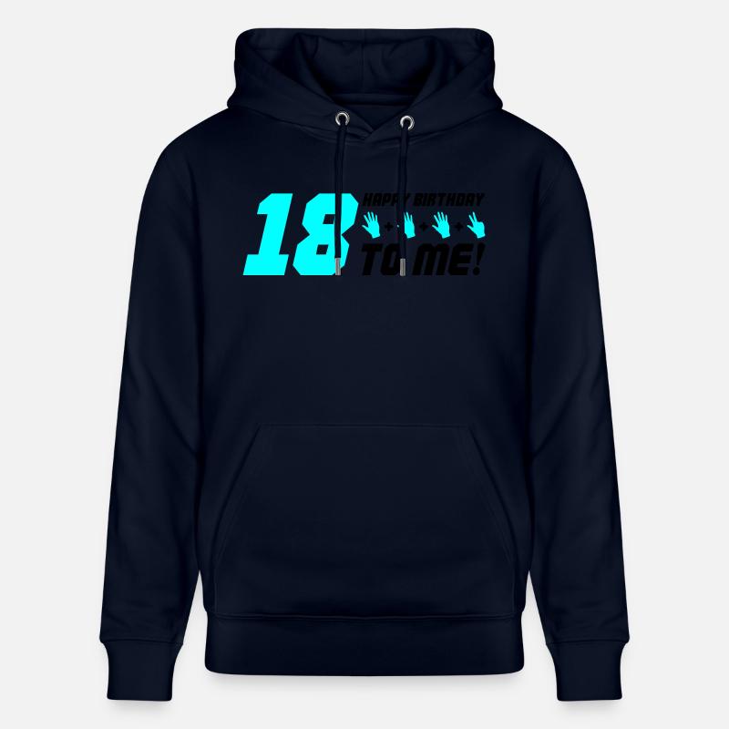 Joyeux anniversaire à moi 18 - Sweat à capuche bio CRUISER Stanley/Stella Unisexe - marine