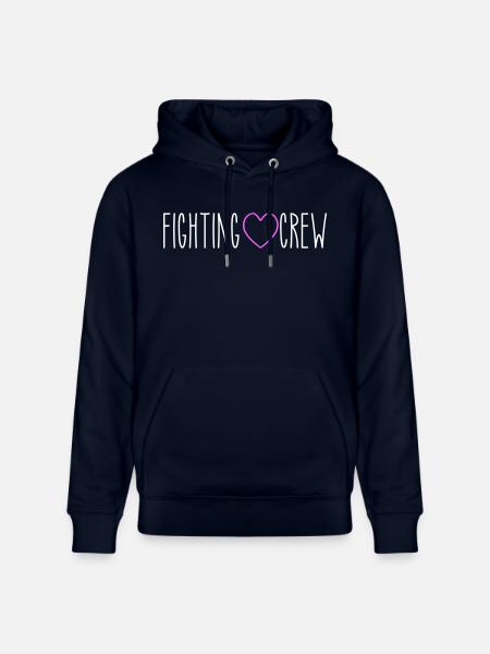 Fighting Crew Heart - Stanley/Stella CRUISER Unisex Organic Hoodie - navy