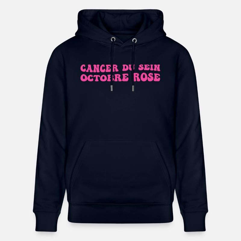 Cancer du Sein octobre rose - Sweat à capuche bio CRUISER Stanley/Stella Unisexe - marine