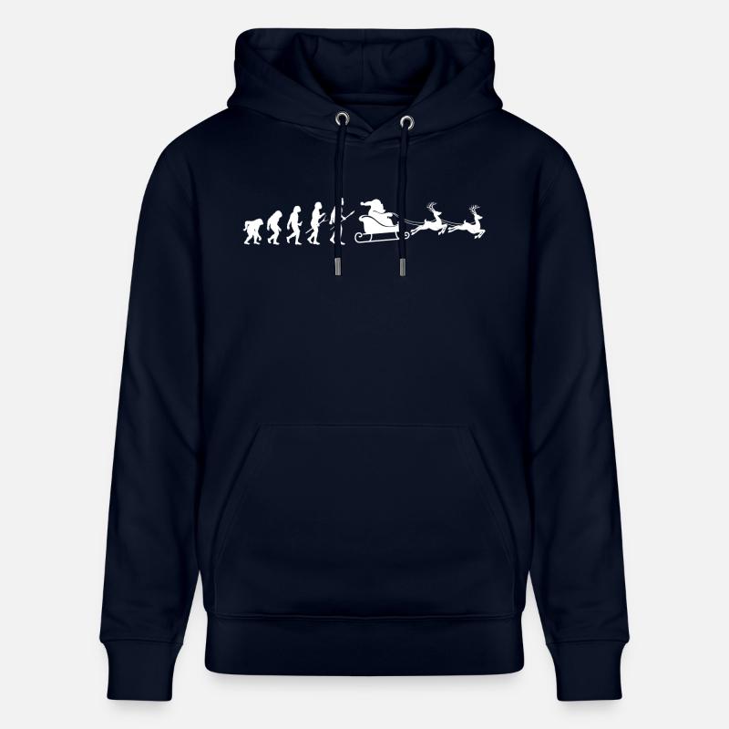 Père Noël Évolution Noël - Sweat à capuche bio CRUISER Stanley/Stella Unisexe - marine