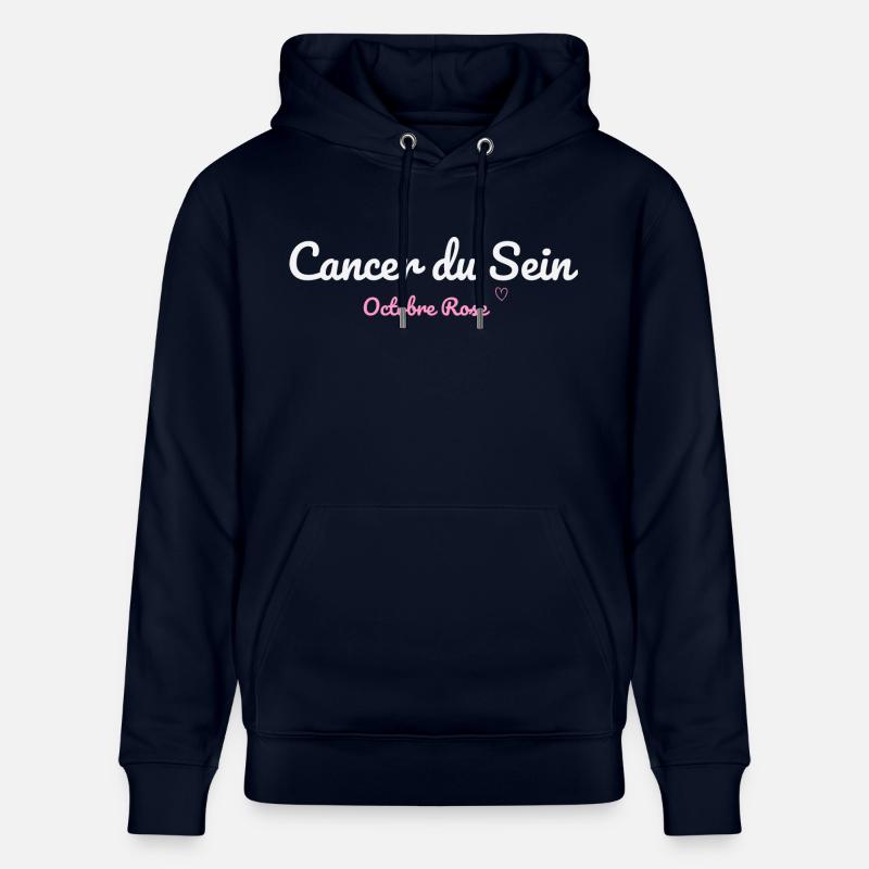 Cancer du Sein octobre rose - Sweat à capuche bio CRUISER Stanley/Stella Unisexe - marine