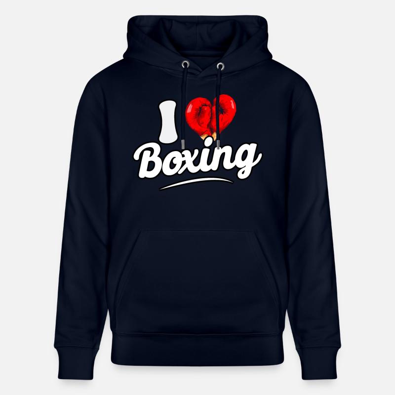 J’aime la boxe - Sweat à capuche bio CRUISER Stanley/Stella Unisexe - marine