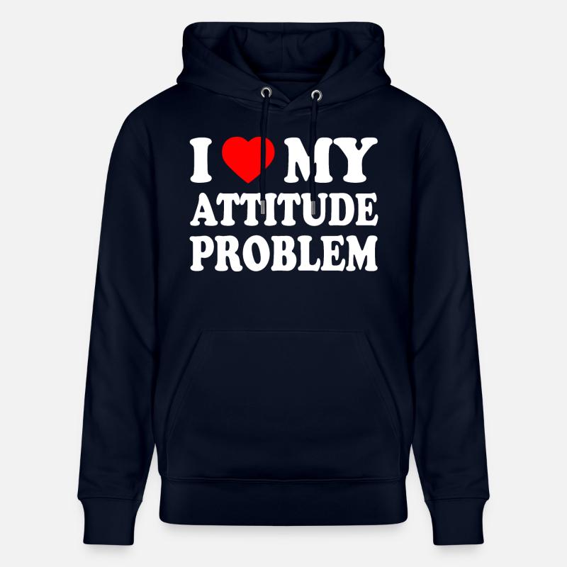 i love my attitude problem - Sweat à capuche bio CRUISER Stanley/Stella Unisexe - marine